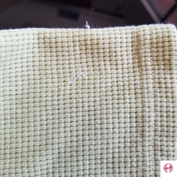 SHIEN Light Green Waffle short & crop top - Picture 3 of 6